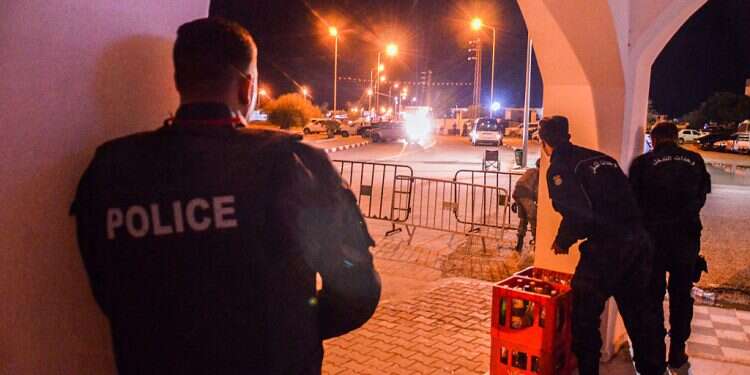 Police take positions near the Ghriba synagogue during a shootout on the resort island of Djerba, May 10, 2023 6 killed in Tunisia synagogue attack, including 2 Jews