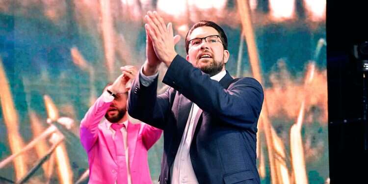 Party leader of the Sweden Democrats Jimmie Akesson gives a speech during the party's election watch on Sept. 11, 2022 Seizing on pro-Israel stance, Likud poised to move closer to far-Right parties in Europe