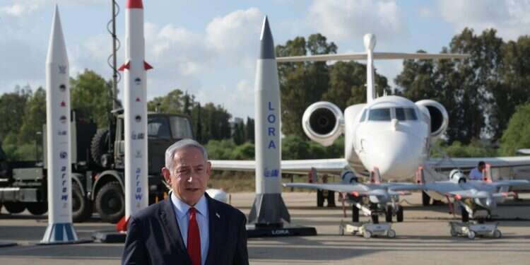 Netanyahu speaks during a visit to the Israel Aerospace Industries, June 18, 2023 'We told our American friends that limited understandings are unacceptable to us'