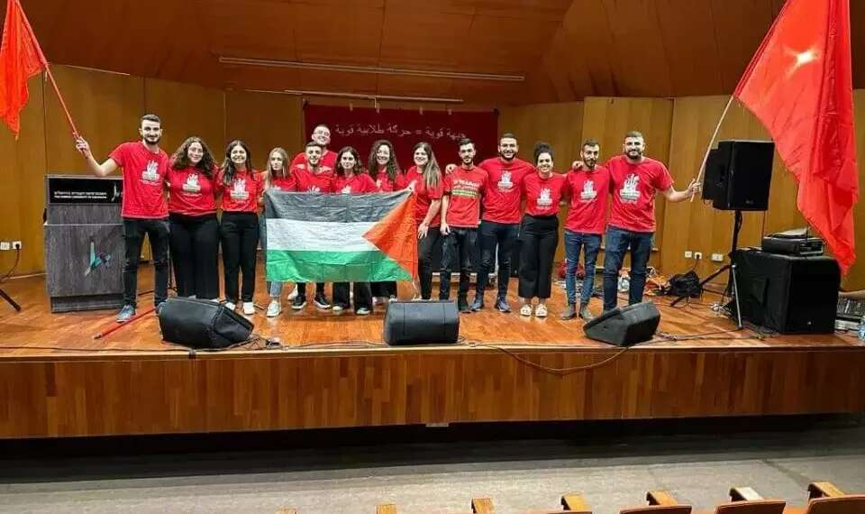 WATCH: Students sing, wave PLO flags on Hebrew University campus