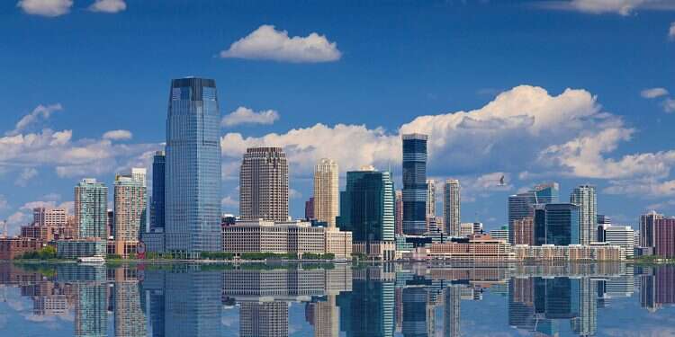 Stars and stripes meet blue and white high-tech