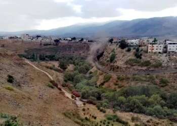 Projectile fired from Lebanon near contested village; IDF strikes back