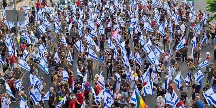 Protesters during Israel's 'day of disturbance' against the judicial reform Protester seriously hurt as 'Day of Disturbance' intensifies; police investigate