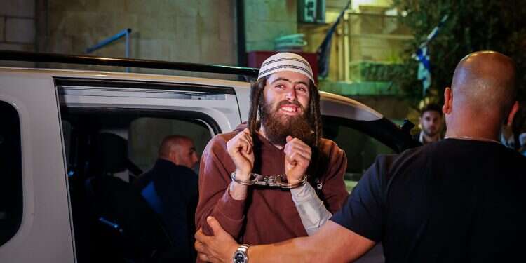 Elisha Yered following his arrest on Saturday, August 5, 2023 Suspect in Burqa killing cites 'collective punishment' as legitimate means against enemy