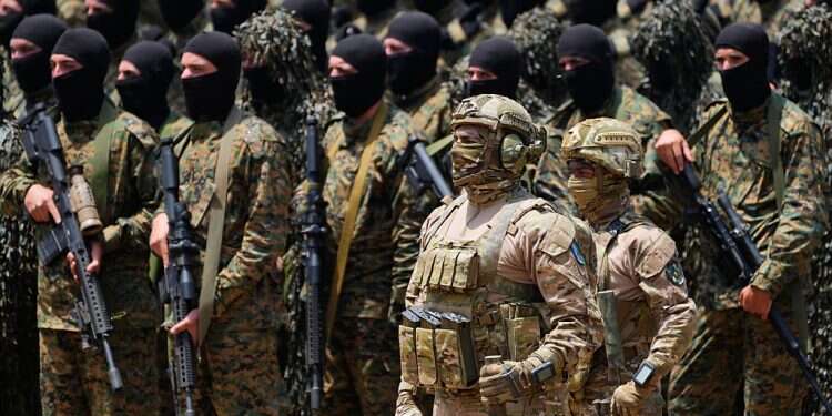 Hezbollah training in the Aaramta village of the Jezzine District, southern Lebanon, May 21, 2023 (AP/Hassan Ammar) Israel will address latest Hezbollah provocation, officials stress