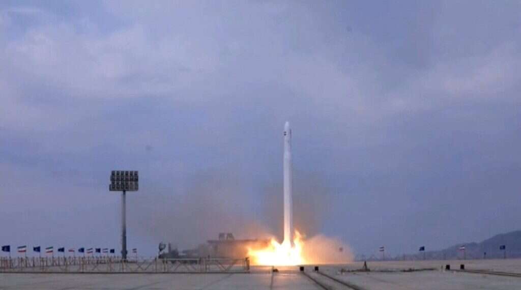 An image grab from a video released by state-run Iran Press news agency on September 27, 2023, shows the launching of the military imaging satellite, Nour-3, at an undisclosed location US acknowledges Iran satellite successfully reached orbit as tensions remain high
