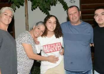 Ori Megidish after being reunited with her family Female soldier rescued from Hamas captivity during Gaza ground offensive