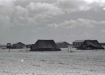 Kibbutz Nirim after a few days of residents moving to the land, Oct. 1946 KKL-JNF reveals rare photos of early days of towns bordering Gaza