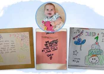 'Come home soon': Children released from captivity in touching tribute to mark birthday of Kfir Bibas