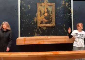 Protesters throw soup at da Vinci's Mona Lisa