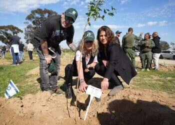 Families of victims plant trees at scene of Nova music festival