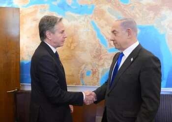 Prime Minister Benjamin Netanyahu meets with Antony Blinken in Israel, on February 7, 2024 Giant tunnel under UNRWA headquarters, PM tells Blinken