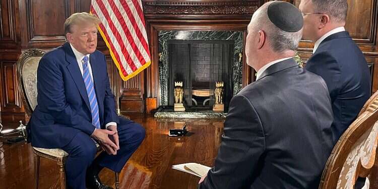 President Donald Trump during his interview with Israel Hayom, March 2024 Trump to Israel Hayom: I was the best president in Israel's history