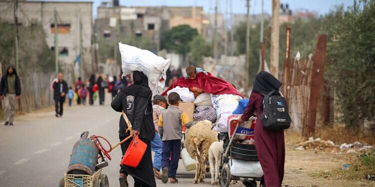 Palestinians evacuate from Rafah in the southern Gaza Strip on May 6, 2024. Hamas' response proves military pressure works