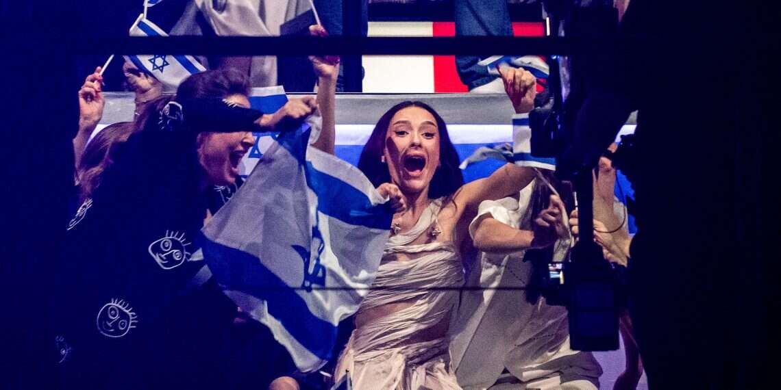 Singer Eden Golan representing Israel with the song 'Hurricane' reacts after placing in the final after the second semifinal of the 68th edition of the Eurovision Song Contest (ESC) at the Malmo Arena, in Malmo, on May 9, 2024 Eden Golan defies Israel's Eurovision haters; poised for 2nd place after shining in semifinal