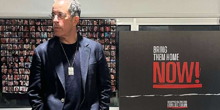 Jerry Seinfeld unable to hold back tears speaking about Oct. 7