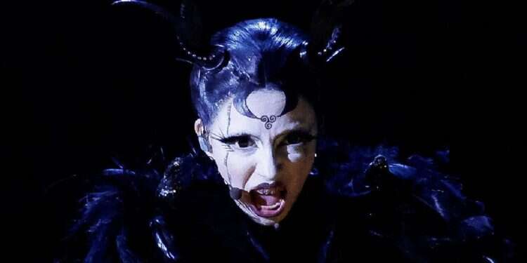 Bambie Thug, representing Ireland, performs 'Doomsday Blue' during the Grand Final of the 2024 Eurovision Song Contest, in Malmo, Sweden, May 11, 2024. Ireland's Bambie Thug says 'Am Yisrael Chai?'