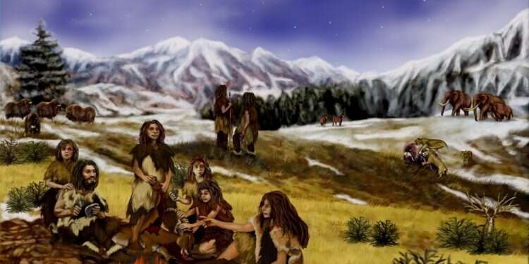 Prehistoric men and women clothing Prehistoric men and women clothing