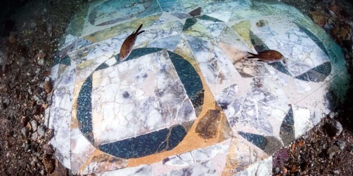 Roman mosaic underwater