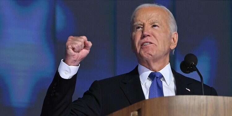 US President Joe Biden speaks on stage on the first day of the Democratic National Convention at the United Center in Chicago, Illinois, Aug. 19, 2024 Do 'they have a point'?