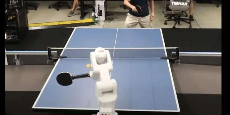 Google DeepMind's table tennis robot Google DeepMind's table tennis robot