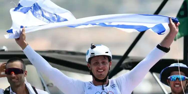 Tom Raubeni. Photo: AFP Israel wins first gold medal at Paris 2024 Olympics