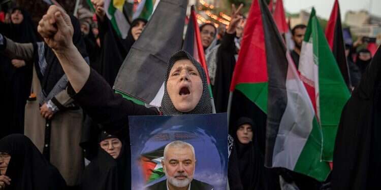 Iranians protest against the assassination of Hamas political chief Ismail Haniyeh, Palestine Square, Tehran, July 31, 2024 NBC: This is what Iran's attack on Israel will look like