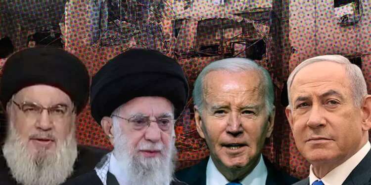 Netanyahu, Biden, Khamenei, Nasrallah. Photo: AFP, EPA, Amit Shabi, Reuters. Upcoming attack on Israel: Hezbollah headquarters evacuated from Beirut, high alert in Syria