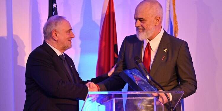 Albanian PM honored for leadership against antisemitism at UN event