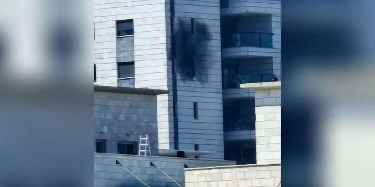 Site of the Nahariya hit High rise in northern Israel hit by Hezbollah drone