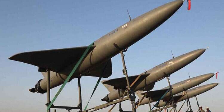 Suicide (kamikaze) drones during a two-day drone drill at an undisclosed location in Iran (Iranian Defense Ministry/AFP) UAV war: Israel must not tolerate a new normal
