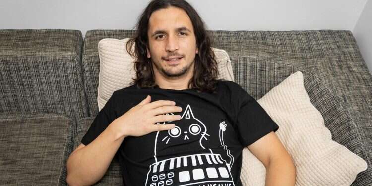 South African musician David Scott, aka 'The Kiffness', poses during a photo session in Paris, on September 25, 2024. 'Eating the Cats' performer wins praise for defending Israel on X