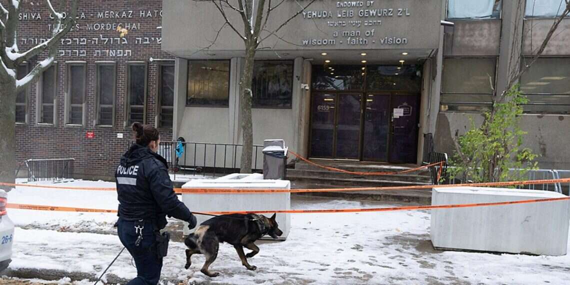 Police search for clues at the Yeshiva Gedolah school after shots were fired at two Jewish schools Thursday, Nov. 9, 2023, in Montreal, Canada Toronto Jewish girls school attacked on Yom Kippur