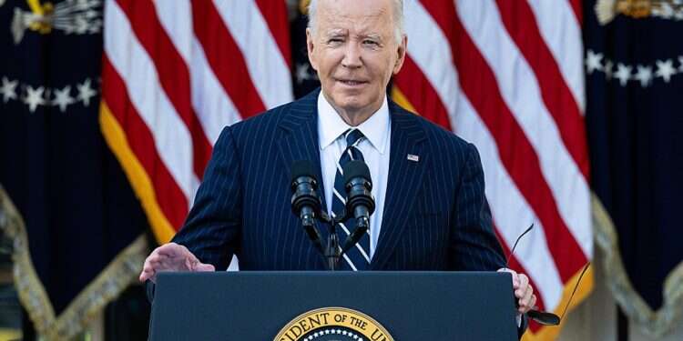US President Joe Biden delivers remarks on the results of the 2024 presidential election during an address to the nation in the Rose Garden of the White House in Washington, DC, USA, November 7, 2024