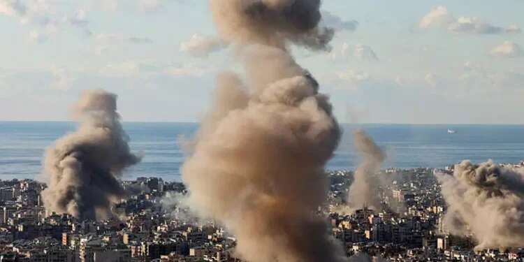 Extensive Strike in Dahiya. Photo: Reuters Ceasefire to begin tomorrow morning