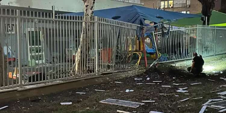 The site of the impact in Acre, on Nov. 20, 2024 Kindergarten hit in rocket attack on northern Israel