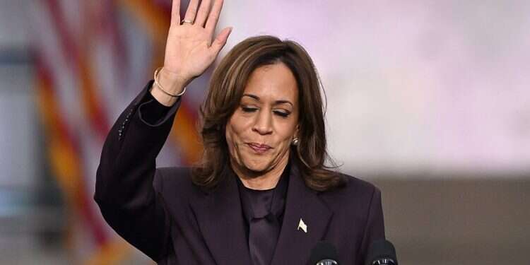 US Vice President Democratic presidential candidate Kamala Harris waves at supporters at the end of her concession speech at Howard University in Washington, DC, on November 6, 2024 Dems say Harris' continued fundraising 'not a good look'