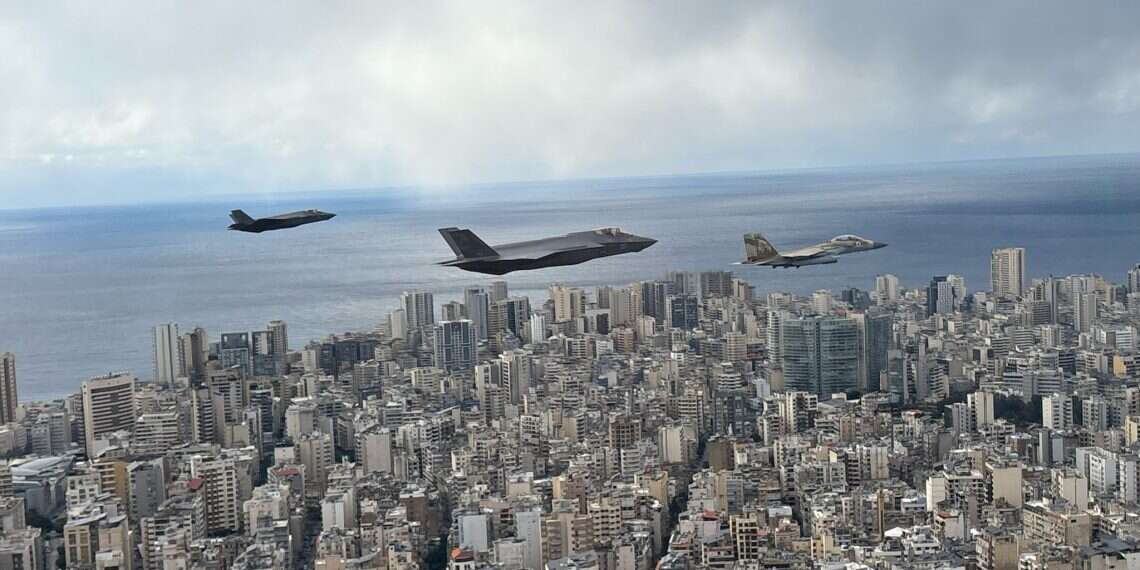 IDF jets over Beirut. Photo: IDF spokesperson Israeli jets fly over Beirut during Nasrallah's funeral
