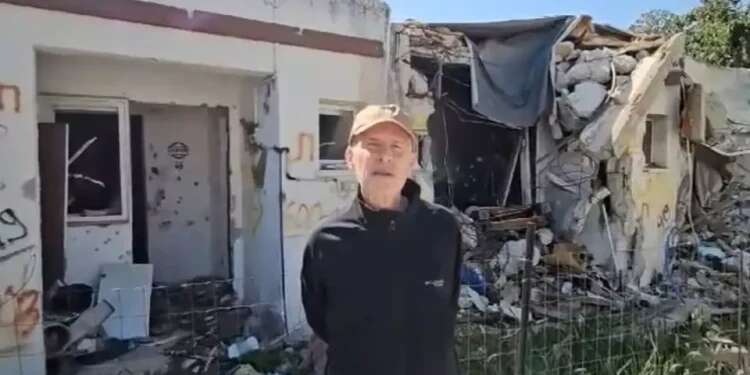 Trump shares US hostage's plea from Kfar Aza ruins