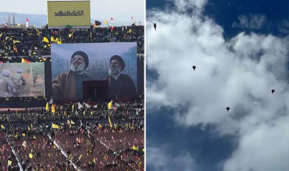 Israeli jets fly over Beirut during Nasrallah's funeral