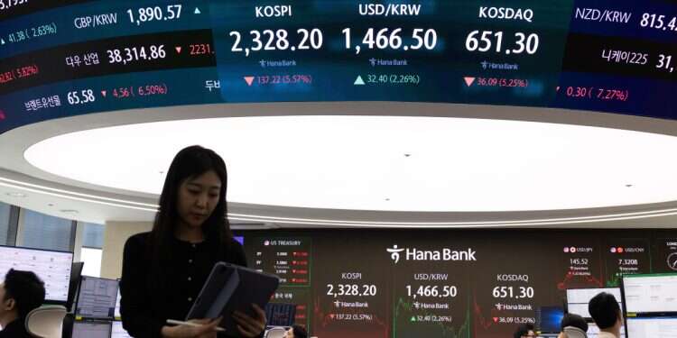 Markets in freefall: Trump says world must take his economic 'medicine'