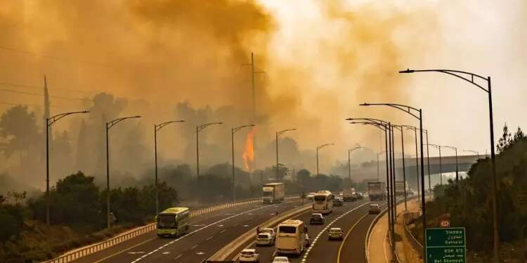 Fire on Highway 1 Most Independence Day events across Israel canceled due to fires