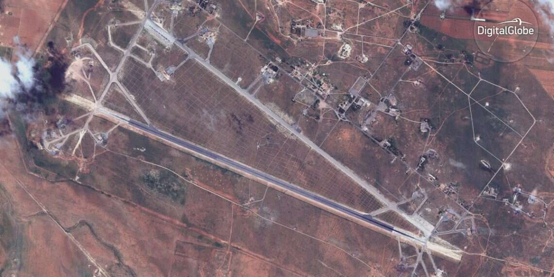 The Shayrat air base in Syria, following US Tomahawk Land Attack Missile strikes on Friday, April 7, 2017 from the USS Ross (DDG 71) and USS Porter (DDG 78) NYT: Syria might have chemical weapons in more than 100 locations