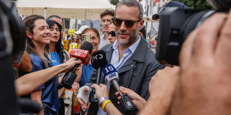 President Donald Trump's Special Envoy for Hostage Response Adam Boehler at Hostage Square in Tel Aviv, Israel, on May 13, 2025 (Photo: Yehoshua Yosef) Witkoff, Boehler at Hostage Square: We won't accept anything less than everyone's return