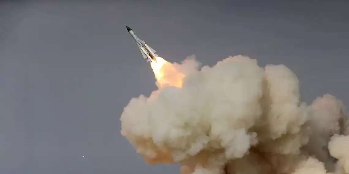 A ballistic missile is launched during an Iranian military exercise Iran unveils new ballistic missile: 'Can evade defense systems'
