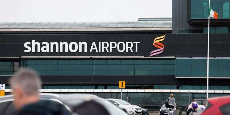 Keffiyeh-clad protesters ram fence at US military airbase in Ireland