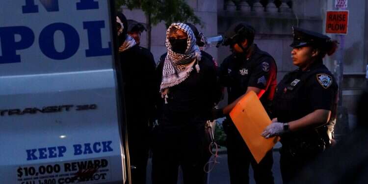 Occupied library, 2 officers injured: Dozens arrested at anti-Israel Columbia protest