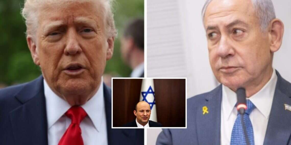 President Donald Trump and Prime Minister Benjamin Netanyahu (Inset: Naftali Bennett) Trump team considering inviting Netanyahu rival to White House amid growing frustration