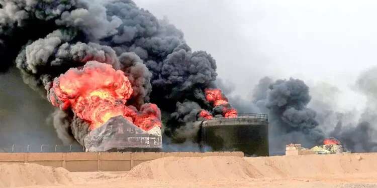 Strikes on Houthis at Yemen’s Hudaydah port. Photo: AFP Israel strikes Houthis at Yemen's Hudaydah port