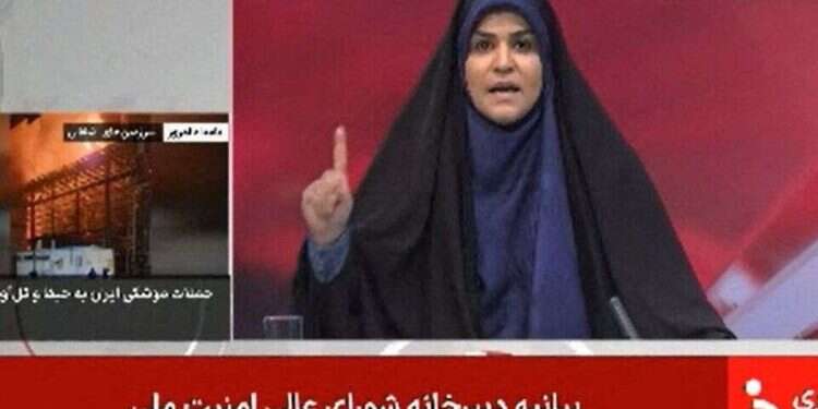 Iranian TV bombed live on air